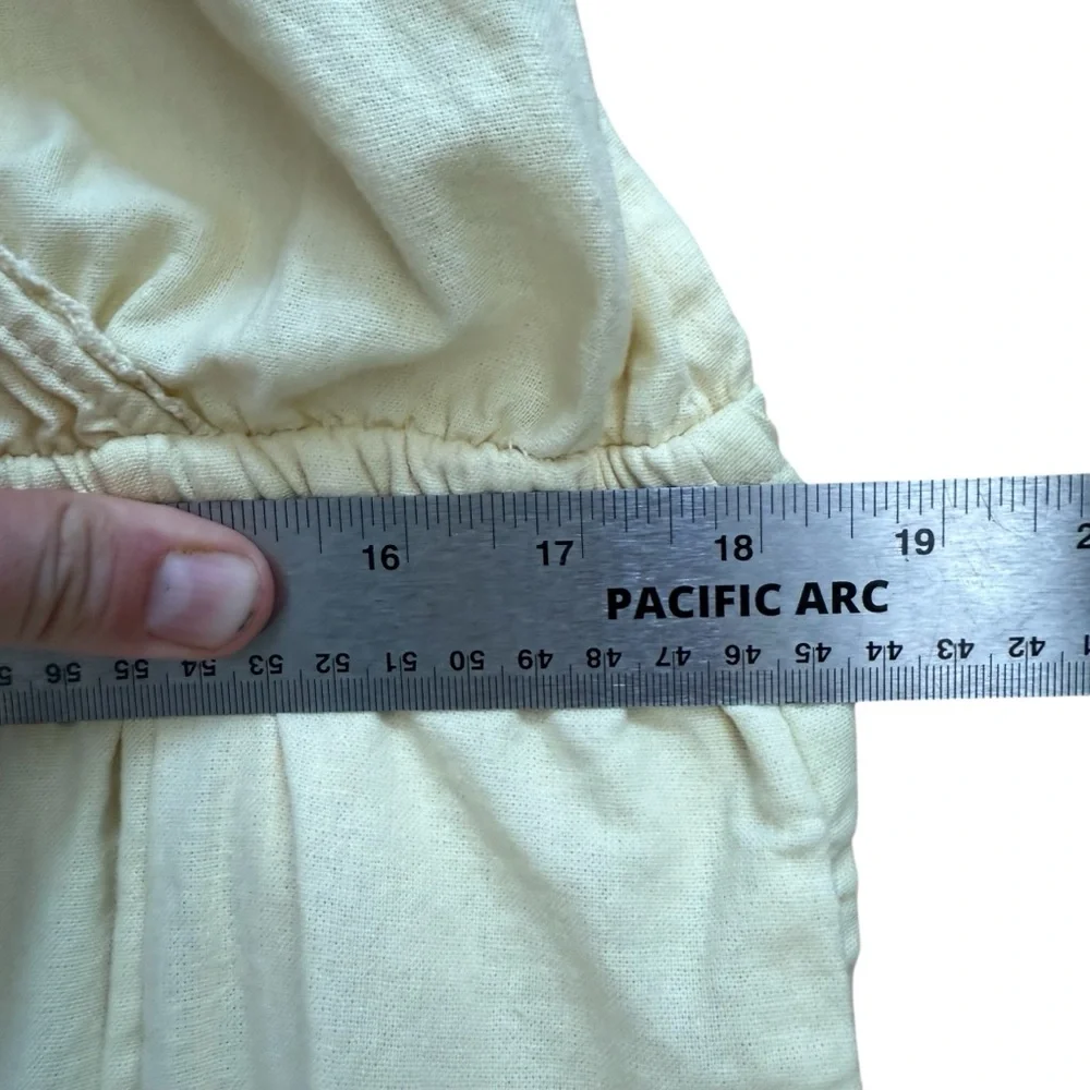 Butter Yellow Universal Thread Linen Blend Maxi Dress Medium - Picture 8 of 10